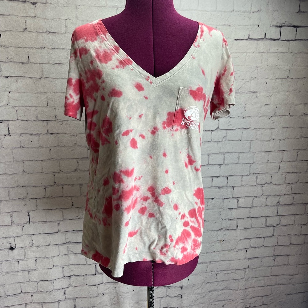 Pink by Victoria’s Secret with 5th & ocean houston cougars tie dyed tee size m